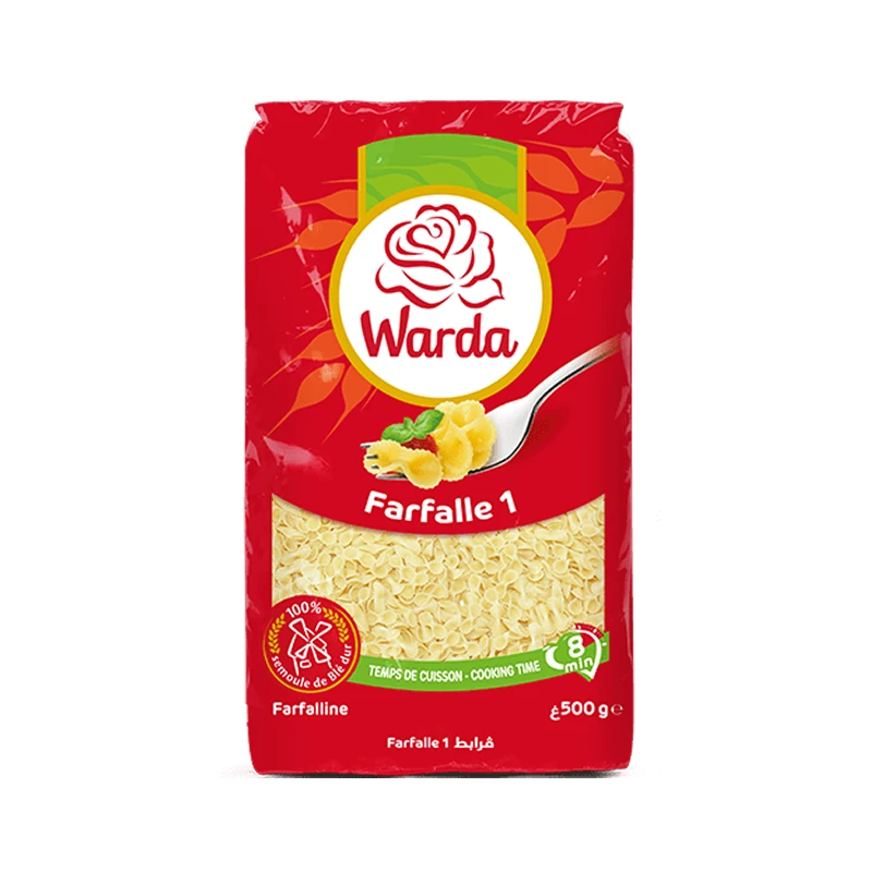 Warda - Pâtes papillon Farfalle 1 (500g)