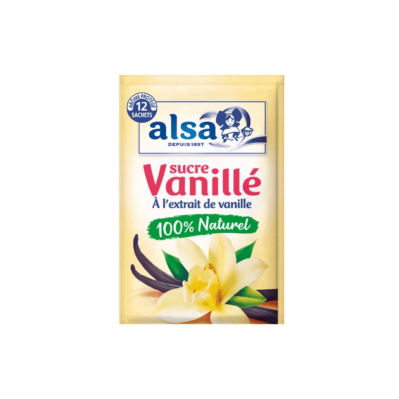 Alsa - 12 Sachets Sucre Vanillé (90g)
