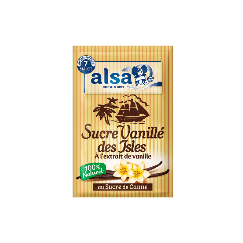 Alsa - 7 Sachets Sucre Vanillé des Isles (53g)