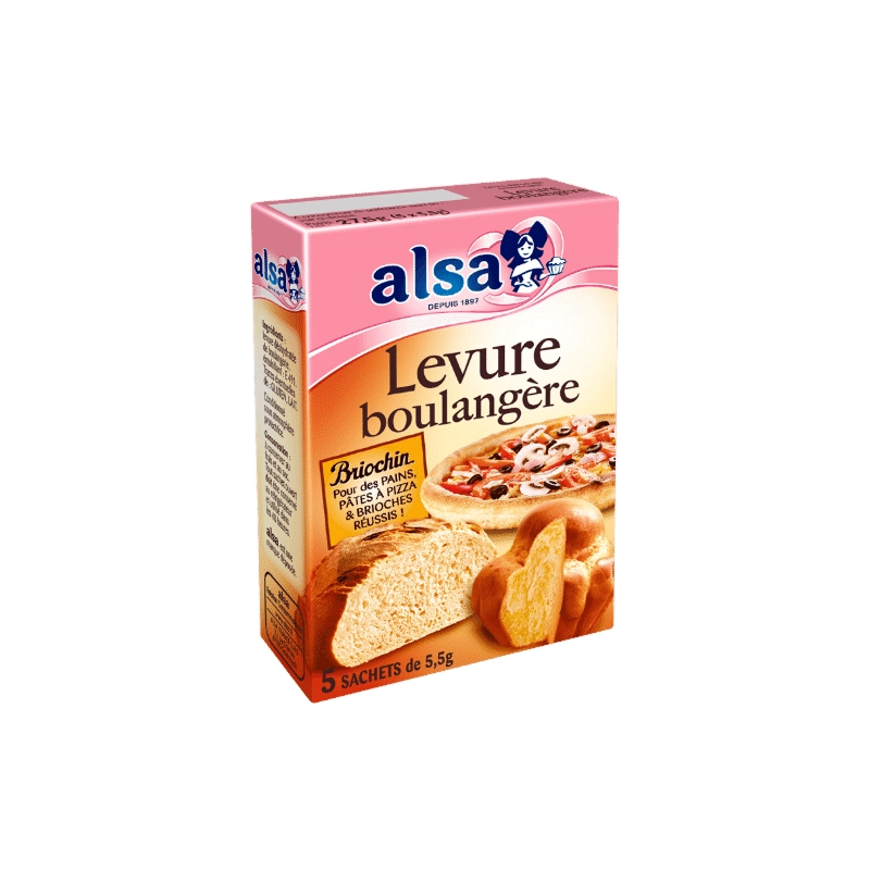 Alsa - 5 Sachets Levure boulangère (28g)