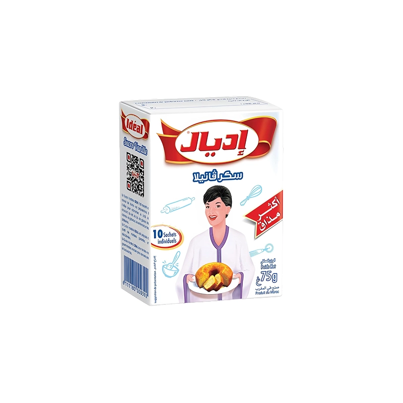 Idéal - 10 Sachets Sucre arôme vanille (75g)