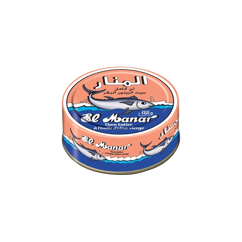 El Manar - Thon entier à l'huile d'olive (160g)