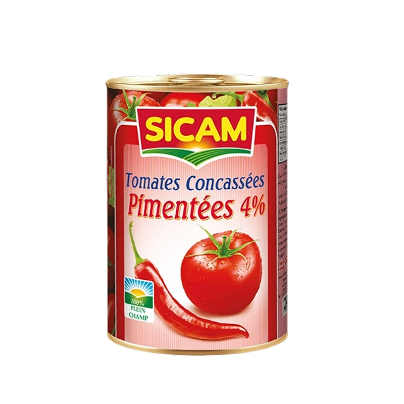 Sicam - Tomates concassées pimentée 4% (400g)