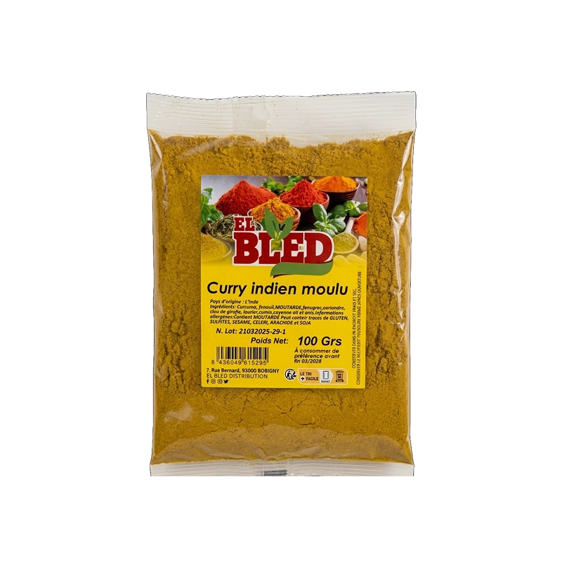 EL BLED - Curry indien moulu (100g)