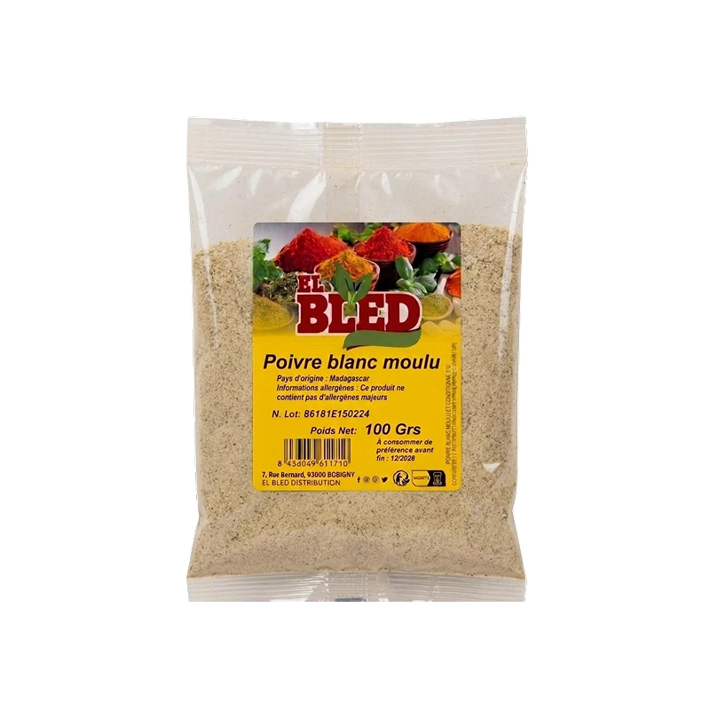 EL BLED - Poivre blanc moulu (100g)